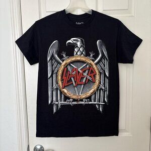 NWOT Black Slayer Eagle & Swords bold graphic band tee. Size M.